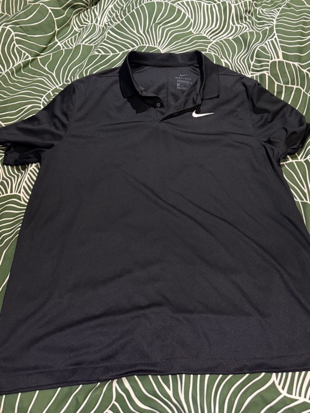 Nike Black Polo with White Swoosh